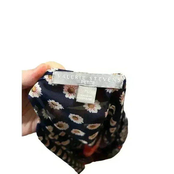 Valerie‎ Steven’s Floral Boho Blouse, Petite Large - Picture 3 of 5